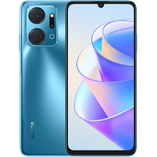 Honor X7a 4GB+128GB/MT6765H/Ocean Blue/5330-mAh-Akku mit langer Lebensdauer