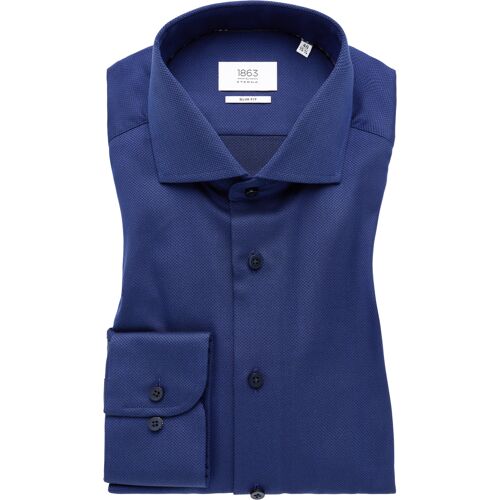 ETERNA Mode GmbH SLIM FIT Hemd in dunkelblau strukturiert - dunkelblau - male - Size: 42