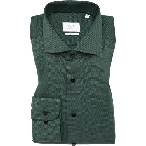 ETERNA Mode GmbH SLIM FIT Hemd in dunkelgrün strukturiert - dunkelgrün - male - Size: 41