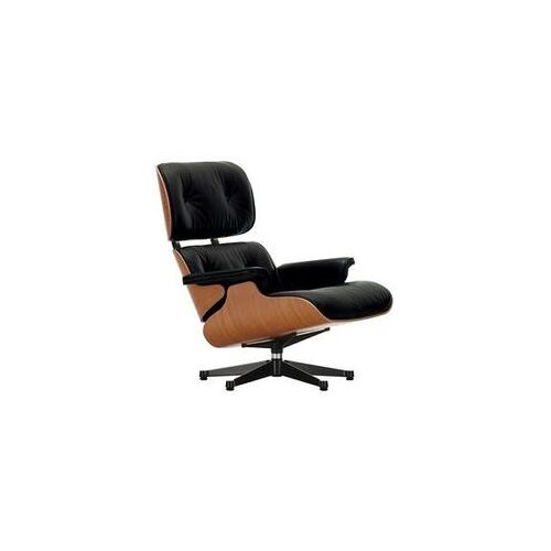 Vitra Lounge Chair XL Gestell Alu poliert/schwarz, Designer Charles & Ray Eames, 89x84x85-92 cm