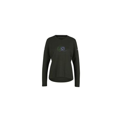 Zimtstern – Women’s EcoFlowz Shirt L/S – Radtrikot Gr XS schwarz/oliv