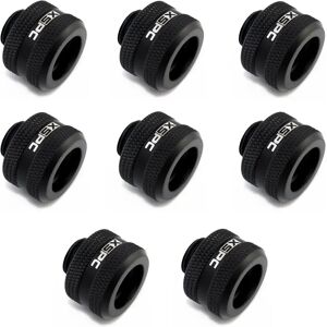 XSPC 14MM HardTube FITTING - SCHWARZ MATT (8er Pack)