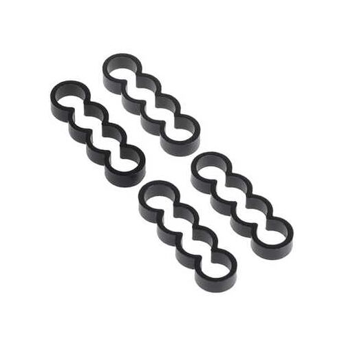 Alphacool Eiskamm Alu X4 Flat - 4mm black - 4 Stück