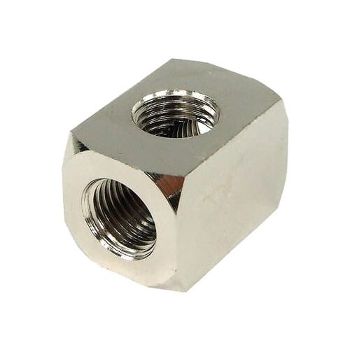 Aquatuning Anschlussoption Messing TEE T-Stück G1/4" MSV