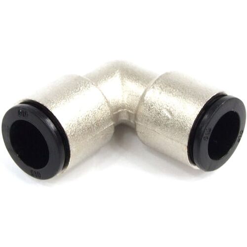 Aquatuning 8mm L Steckverbinder vernickelt / schwarz