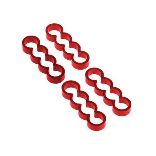 Alphacool Eiskamm Alu X4 Flat - 4mm red - 4 Stück PHT EOL