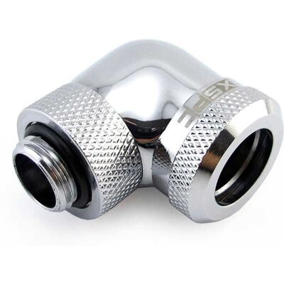 XSPC G1/4 auf 14mm HardTube Anschraubtülle 90° drehbar V2 - chrom XSPC G1/4 auf 14mm HardTube Anschraubtülle 90° drehbar V2 - chrom