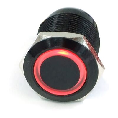 Phobya Vandalismus / Klingeltaster 19mm Aluminium schwarz, rot R... Phobya Vandalismus / Klingeltaster 19mm Aluminium schwarz, rot R...