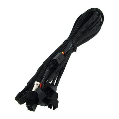 Phobya Y-Kabel 3Pin Molex auf 6x 3Pin Molex - Schwarz 60cm Phobya Y-Kabel 3Pin Molex auf 6x 3Pin Molex - Schwarz 60cm