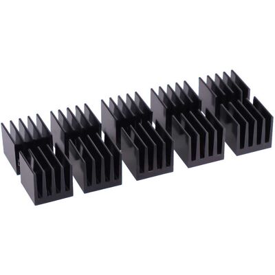 Alphacool GPU RAM Aluminium Heatsinks 15x15mm - black 10 Stk. Alphacool GPU RAM Aluminium Heatsinks 15x15mm - black 10 Stk.