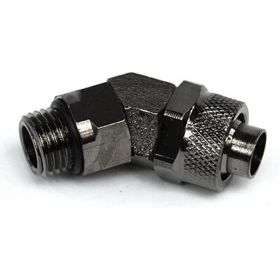 Aquatuning 13/10mm Kompressionsverschraubung - 45° drehbar - schwarznickel Aquatuning 13/10mm Kompressionsverschraubung - 45° drehbar - schwarznickel