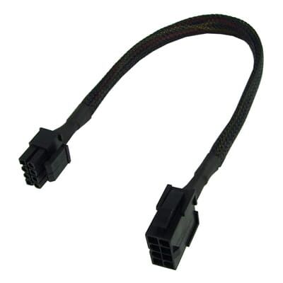 Phobya Verlängerung 8-Pin oder EPS12V 30cm - Schwarz Phobya Verlängerung 8-Pin oder EPS12V 30cm - Schwarz