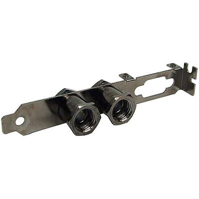 Aquatuning Slotblende mit 2x G1/4" Durchführung - black nickel Aquatuning Slotblende mit 2x G1/4" Durchführung - black nickel
