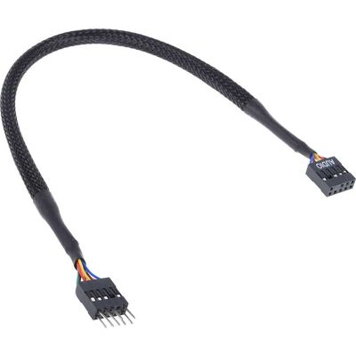 Phobya HD Audio Verlängerung Buchse/Stecker 30cm - Schwarz Phobya HD Audio Verlängerung Buchse/Stecker 30cm - Schwarz