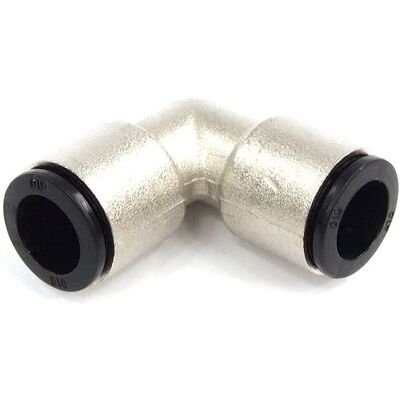 Aquatuning 10mm L Steckverbinder - vernickelt / schwarz Aquatuning 10mm L Steckverbinder - vernickelt / schwarz