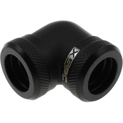 XSPC 14mm HardTube Anschraubtülle 90° L-Verbinder - Schwarz-Matt XSPC 14mm HardTube Anschraubtülle 90° L-Verbinder - Schwarz-Matt