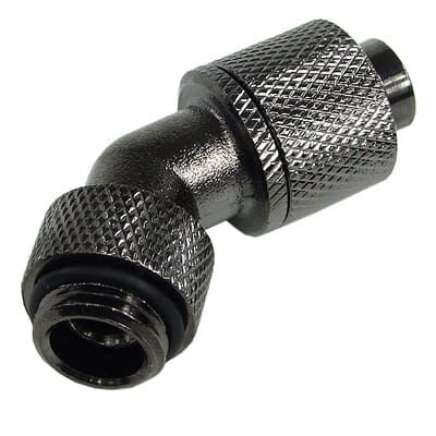 Aquatuning 13/10mm (10x1,5mm) Anschraubtülle 45° drehbar G1/4 - gerändelt -... Aquatuning 13/10mm (10x1,5mm) Anschraubtülle 45° drehbar G1/4 - gerändelt -...
