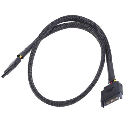 Phobya SATA Strom Verlängerung intern - schwarz 60cm Phobya SATA Strom Verlängerung intern - schwarz 60cm
