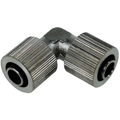 Aquatuning 11/8mm (8x1,5mm) L Schlauchverbinder - kompakt - black nickel Aquatuning 11/8mm (8x1,5mm) L Schlauchverbinder - kompakt - black nickel