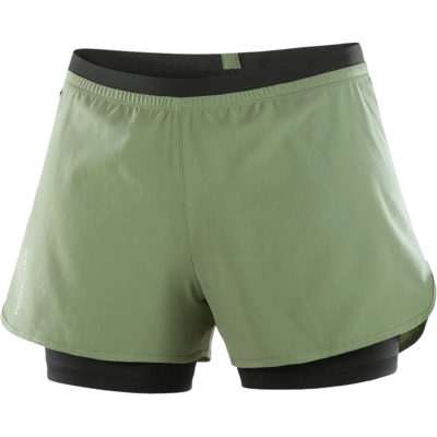 Salomon Cross 2-in-1 Damen Shorts - SS24 grün Salomon Cross 2-in-1 Damen Shorts - SS24 grün