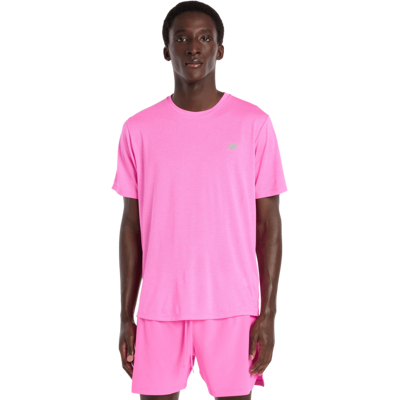 NEW BALANCE RC ESSENTIAL T-Shirt Herren Pink Heat Heather XL NEW BALANCE RC ESSENTIAL T-Shirt Herren Pink Heat Heather XL