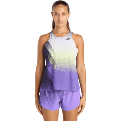 NEW BALANCE RACE DAY ULTRA LIGHT PRINTED Singlet Damen Electric Purple S NEW BALANCE RACE DAY ULTRA LIGHT PRINTED Singlet Damen Electric Purple S