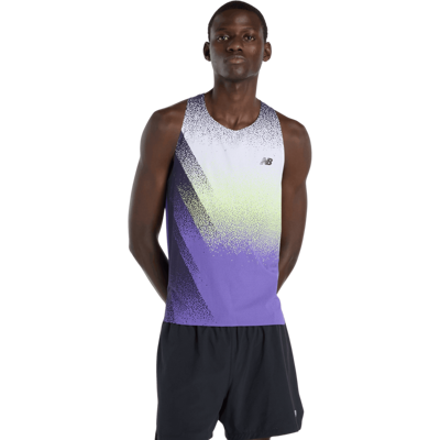 NEW BALANCE RACE DAY ULTRA LIGHT PRINTED Singlet Herren Electric Purple XL NEW BALANCE RACE DAY ULTRA LIGHT PRINTED Singlet Herren Electric Purple XL