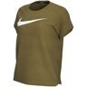 Nike Swoosh Run Damen Kurzarm-Laufoberteil olive Gr. XS