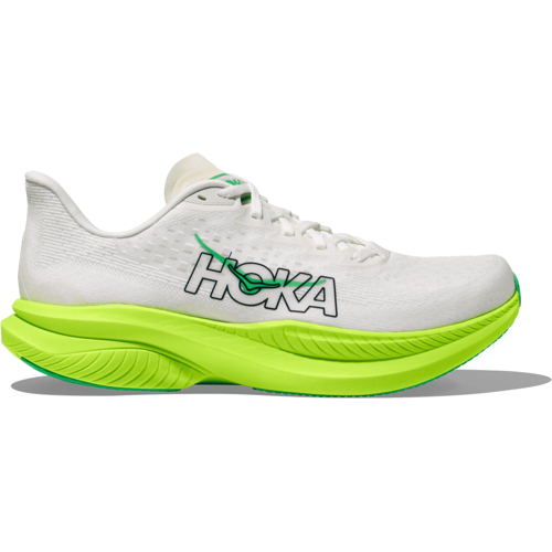 Hoka MACH 6 Herren WHITE / NEON LIME Gr. 49 1/3 Weite D (normal)