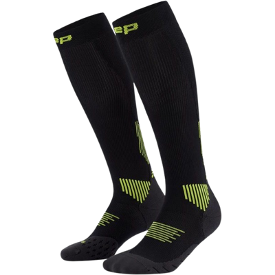 CEP Core Run Tall Kompressionsstrümpfe - Schwarz/Limette - Laufsocken CEP Core Run Tall Kompressionsstrümpfe - Schwarz/Limette - Laufsocken