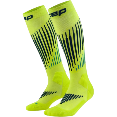 CEP CORE RUN MERINO SOCKS TALL 3.0 Herren LIME/BLUE Gr. 4 CEP CORE RUN MERINO SOCKS TALL 3.0 Herren LIME/BLUE Gr. 4