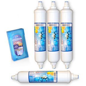 Wasserstelle 4x Kühlschrankfilter PLUS Kalkschutz + Kühlschrank-DEO