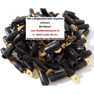 100 x AIV Ring Kabelschuh sw vergoldet 50mm² M4 zum Großhandelspreis!! 66328