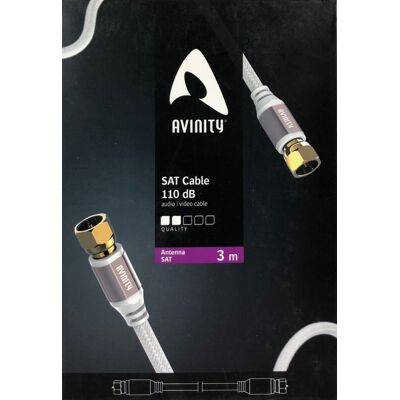 Avinity SAT-Anschlusskabel 100db, F-Stecker vergoldet 3,0 m Avinity SAT-Anschlusskabel 100db, F-Stecker vergoldet 3,0 m