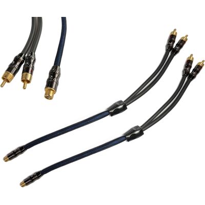 AIV 890354 2 x Y-Cinch Kabel - Blau transparent 2x Stecker - 1x Buchse - 890354 AIV 890354 2 x Y-Cinch Kabel - Blau transparent 2x Stecker - 1x Buchse - 890354