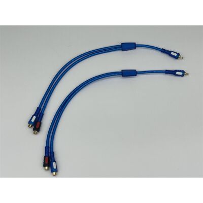 AIV 630360 Y-Cinchkabel 1 Stecker auf 2 Kupplungen symetrischer Kabelaufbau 40cm AIV 630360 Y-Cinchkabel 1 Stecker auf 2 Kupplungen symetrischer Kabelaufbau 40cm