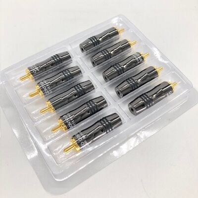 QED - RF3MB - Schwarz - 10er Pack - RCA-Stecker QED - RF3MB - Schwarz - 10er Pack - RCA-Stecker