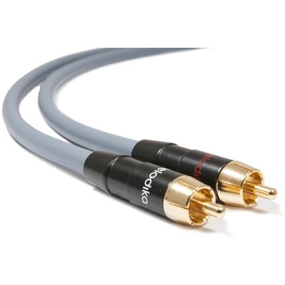 Melodika RCA (Cinch) x2 Kabel - 0,5m, Grau - Audio Kabel Melodika RCA (Cinch) x2 Kabel - 0,5m, Grau - Audio Kabel