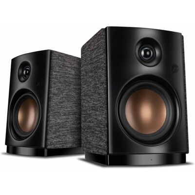 Swan OS-10 schwarz - kleiner aktiver HighEnd Regallautsprecher, BT, AUX, Dig-In, Paar Neu Swan OS-10 schwarz - kleiner aktiver HighEnd Regallautsprecher, BT, AUX, Dig-In, Paar Neu