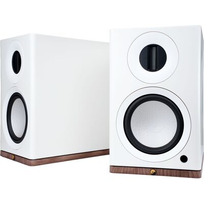 Swan Dazzle Prime - aktiver Bluetooth-Regallautsprecher weiß matt Paar Neu Swan Dazzle Prime - aktiver Bluetooth-Regallautsprecher weiß matt Paar Neu