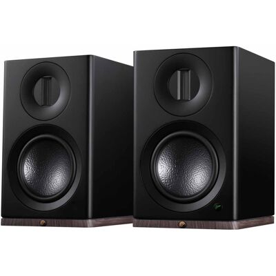 Swan Dazzle Prime - aktiver Bluetooth-Regallautsprecher schwarz matt Paar Neu Swan Dazzle Prime - aktiver Bluetooth-Regallautsprecher schwarz matt Paar Neu