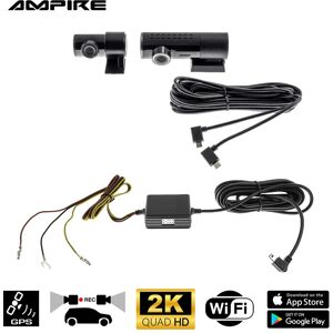 Ampire DC2-PRO Dual-Dashcam in 2K (Quad HD) Auflösung, WiFi und GPS inkl. 32 GB SD Karte