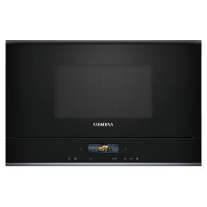 Siemens BE732L1B1 iQ700 Einbau Mikrowelle mit Grill, 59,4 cm breit, 900 W, 5 Leistungsstufen, 21 L, TFT Touchdisplay, Quickstart, schwarz