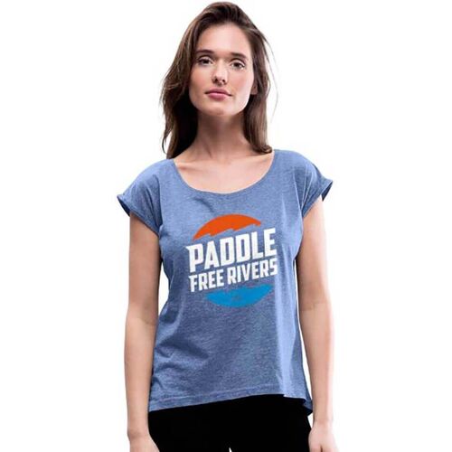 AKC Paddle Free Rivers Damen T-Shirt - Denim, L