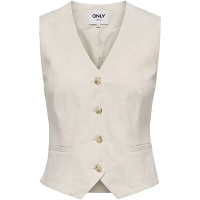 38 ONLSIESTA S/L LINEN BL VEST TLR female 38 ONLSIESTA S/L LINEN BL VEST TLR female