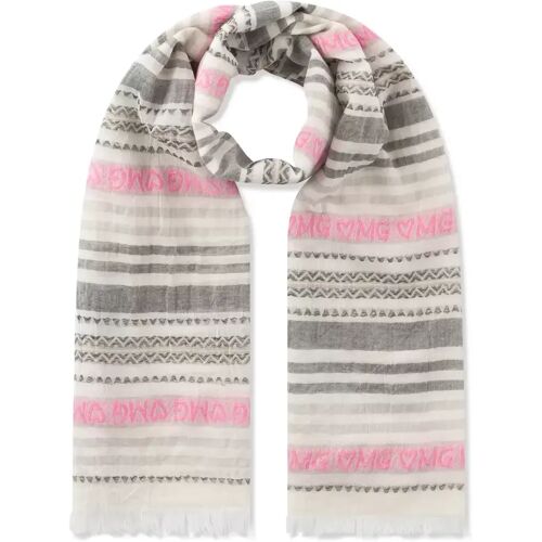 WOVEN SCARF COTTON MIX STRIPES OMG female