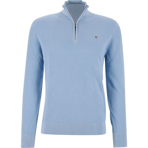 MICRO TEXTURED COTTON HALF ZIP male