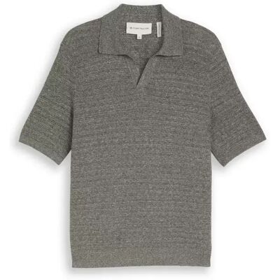 S knit polo with linen mix male S knit polo with linen mix male