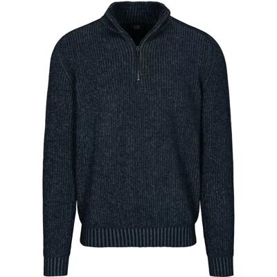 XXXL Zip Troyer Pullover, gemustert male XXXL Zip Troyer Pullover, gemustert male