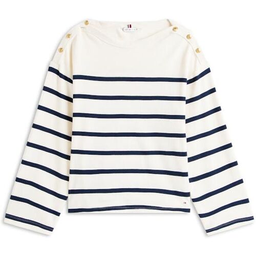 LWK GOLD BUTTON BOAT-NK LS TEE female